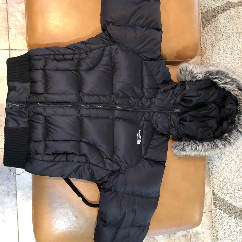 The North Face puffy jacket with furry hood